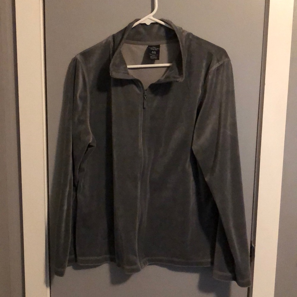 100% polyester grey faded glory sweatshirt